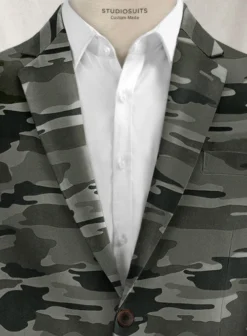 Gray Stretch Camo Suit -Studiosuits Shop graystretchcamosuitlk 2