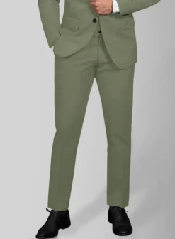 Green Feather Cotton Canvas Stretch Suit -Studiosuits Shop greenfeathercottoncanvastretchsuit 3