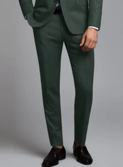 Green Herringbone Wool Suit -Studiosuits Shop greenherringbonewoolsuitlk 4