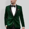 Green Velvet Tuxedo Jacket
