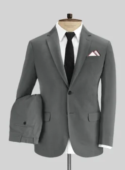 Studiosuits Shop 11 Gray Cotton Power Stretch Chino Suit