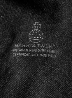 Harris Tweed Royal Charcoal Pea Coat -Studiosuits Shop harristweedroyalcharcoalpeacoatlook 3
