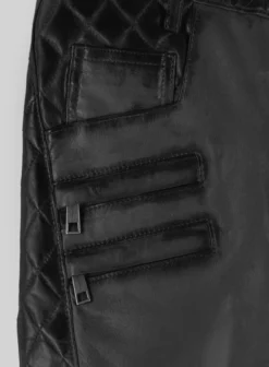 Hector Burnt Charcoal Leather Pants -Studiosuits Shop hectorburntcharcoalleatherpantslk 3