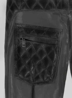 Hector Burnt Charcoal Leather Pants -Studiosuits Shop hectorburntcharcoalleatherpantslk 5