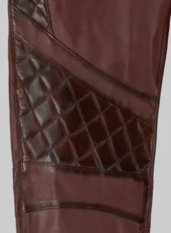 Hector Burnt Maroon Leather Pants -Studiosuits Shop hectorburntmaroonleatherpantslk 4