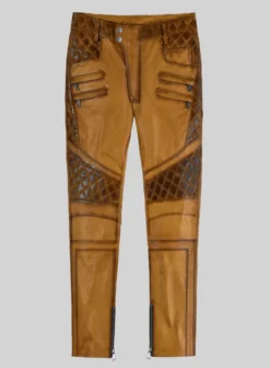 Hector Burnt Mustard Leather Pants