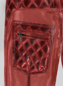 Hector Burnt Red Leather Pants -Studiosuits Shop hectorburntredleatherpantslk 5