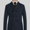 Highlander Blue Tweed Pea Coat