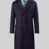 Highlander Heavy Blue Check Tweed GQ Overcoat