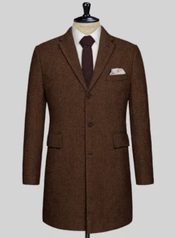 Highlander Heavy Heritage Brown Tweed Overcoat