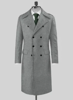 Highlander Light Gray Tweed GQ Overcoat