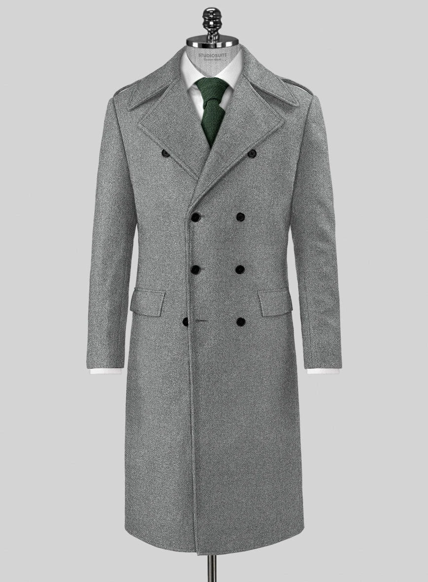 Highlander Light Gray Tweed GQ Overcoat 1 Highlander Light Gray Tweed GQ Overcoat