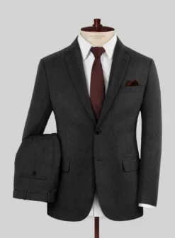 Huddersfield Stretch Charcoal Wool Suit