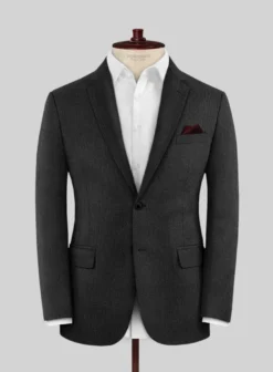 Huddersfield Stretch Charcoal Wool Suit -Studiosuits Shop huddersfieldstretchcharcoalwoolsuitlk 2