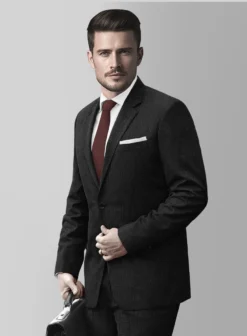 Huddersfield Stretch Charcoal Wool Suit -Studiosuits Shop huddersfieldstretchcharcoalwoolsuitlk 3
