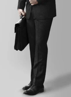 Huddersfield Stretch Charcoal Wool Suit -Studiosuits Shop huddersfieldstretchcharcoalwoolsuitlk 4