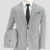Ice Gray Cotton Power Stretch Chino Suit