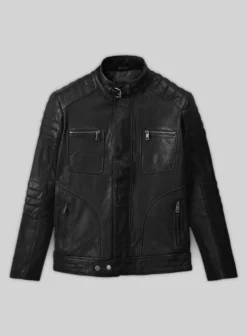 Ignite Moto Black Leather Jacket -Studiosuits Shop ignitemotoblackbikerleatherjacketlk 5
