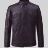 Ignite Moto Purple Leather Jacket