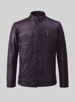 Ignite Moto Purple Leather Jacket