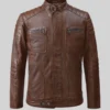 Ignite Moto Spanish Brown Leather Jacket