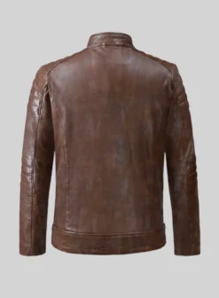 Ignite Moto Spanish Brown Leather Jacket -Studiosuits Shop ignitespanishbrownbikerleatherjacket 2
