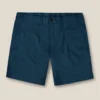 Italian Astronaut Blue Cotton Stretch Shorts