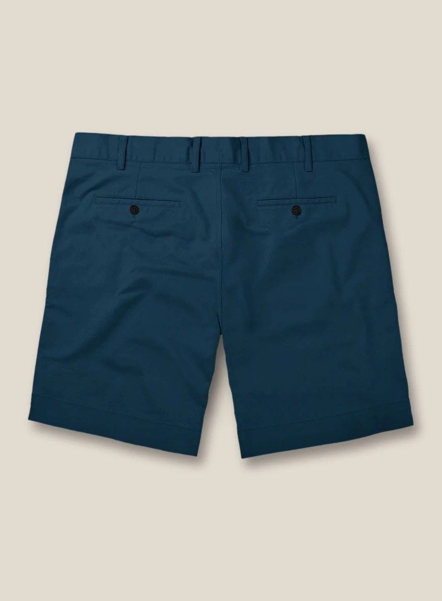 Italian Astronaut Blue Cotton Stretch Shorts 2 Italian Astronaut Blue Cotton Stretch Shorts - Image 2