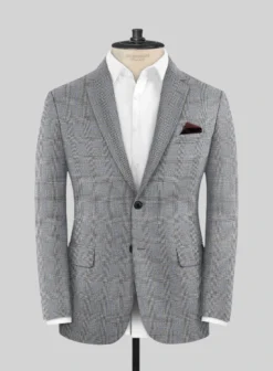 Italian Burta Gray Glen Flannel Suit -Studiosuits Shop italianburtagrayglenflannelsuitlook 2
