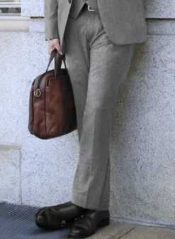 Italian Burta Gray Glen Flannel Suit -Studiosuits Shop italianburtagrayglenflannelsuitlook 4