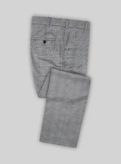 Italian Burta Gray Glen Flannel Suit -Studiosuits Shop italianburtagrayglenflannelsuitlook 5