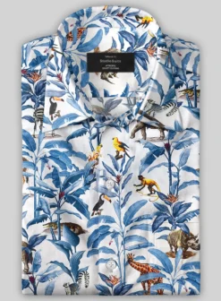 Italian Cotton Rain Forest Shirt -Studiosuits Shop italianctnrainforestshirtlk 2