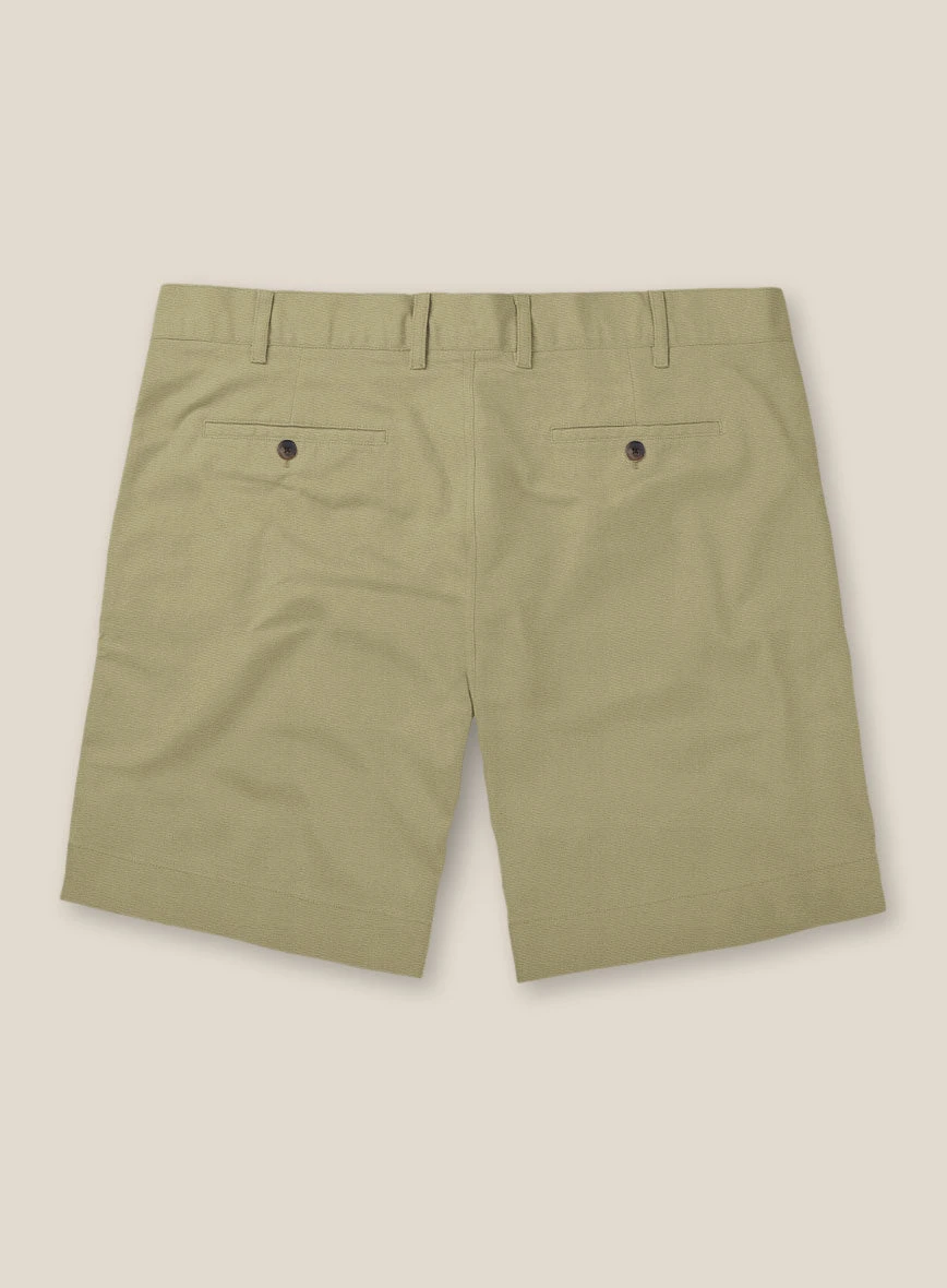 Italian Dark Tan Cotton Stretch Shorts 2 Italian Dark Tan Cotton Stretch Shorts - Image 2