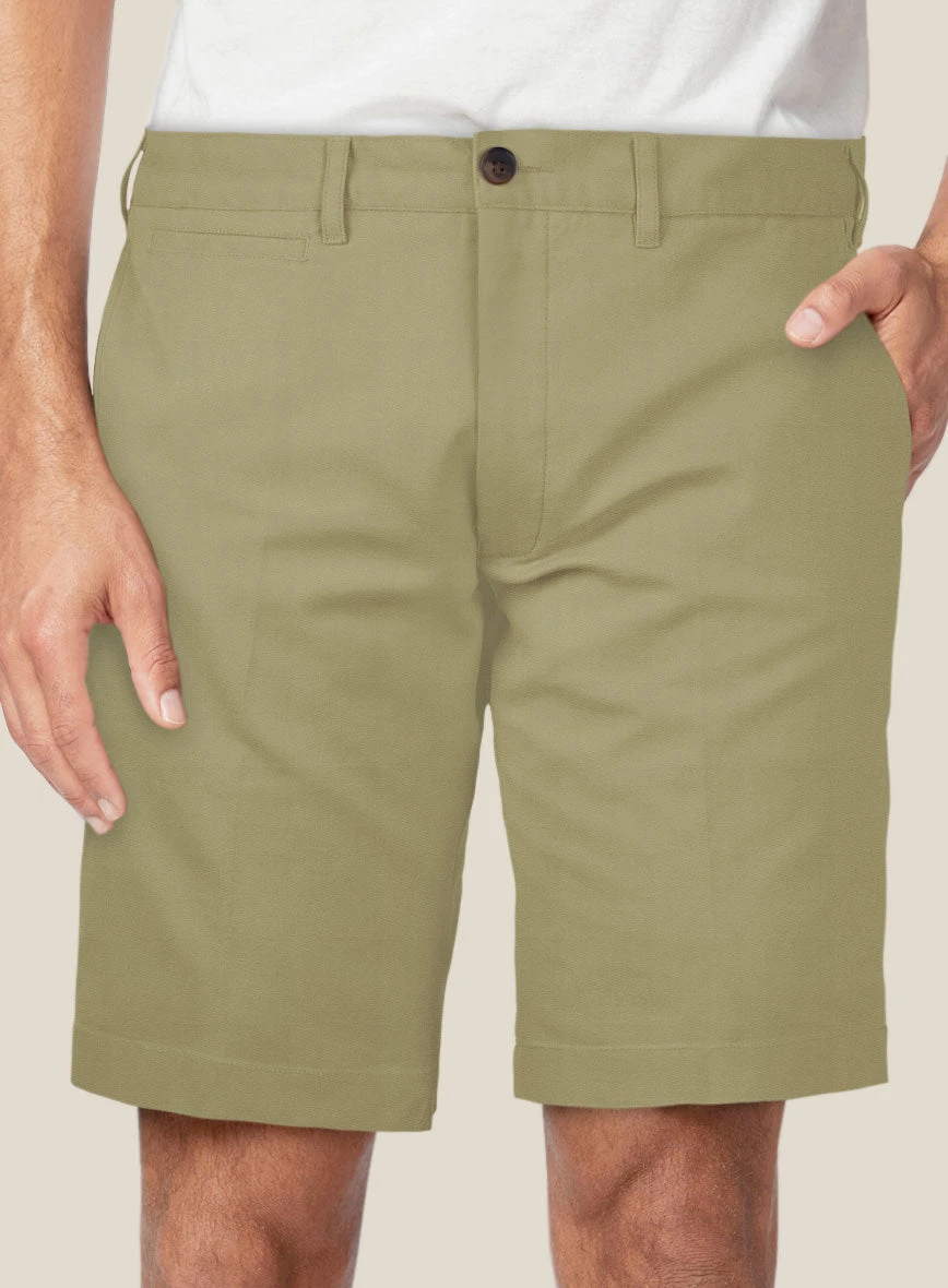 Italian Dark Tan Cotton Stretch Shorts 3 Italian Dark Tan Cotton Stretch Shorts - Image 3