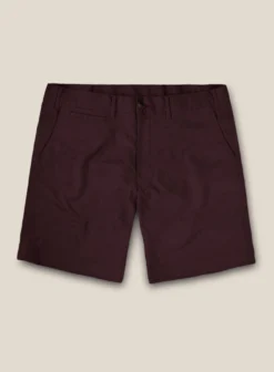 Italian Eggplant Cotton Stretch Shorts