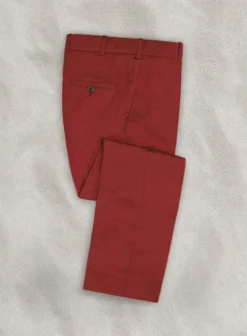 Italian Gimson Red Cotton Stretch Suit -Studiosuits Shop italiangimsonredcottonstretchsuitlook 2