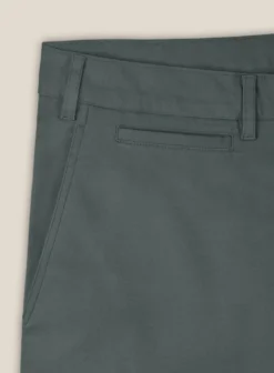 Italian Gray Cotton Stretch Shorts -Studiosuits Shop italiangraycottonstretchshortslk 3