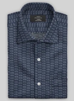 Studiosuits Shop 29 Italian Handcuffs Dark Blue Summer Linen Shirt