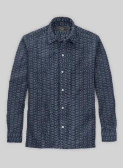 Studiosuits Shop -Studiosuits Shop italianhandcuffsdarkbluesummerlinenshirtlk 1