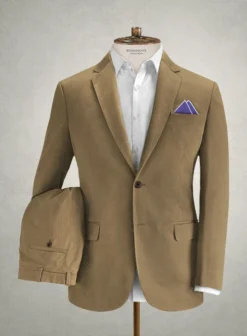 Studiosuits Shop 13 Italian Hunter Khaki Cotton Stretch Suit