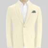 Italian Ivory Cotton Stretch Jacket