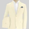 Italian Ivory Cotton Stretch Suit