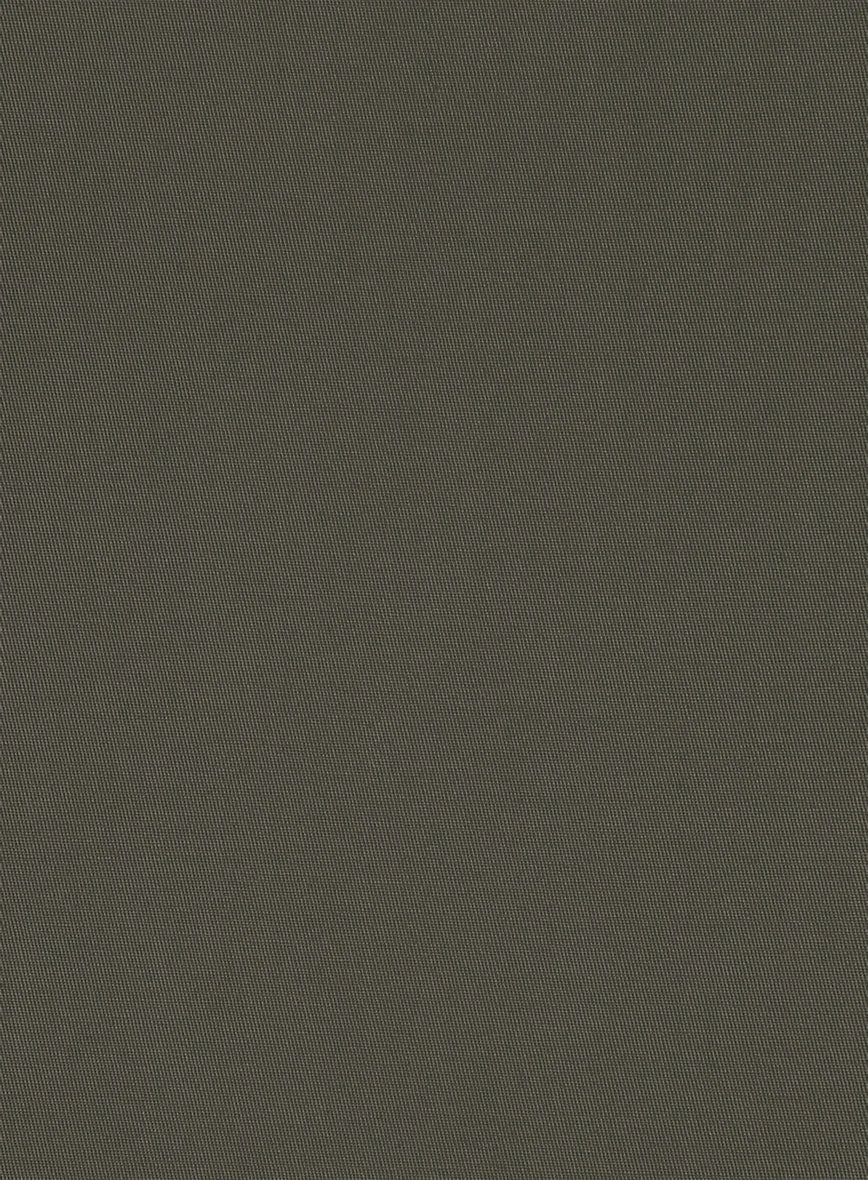 Italian Ivy Green Cotton Stretch Pants 3 Italian Ivy Green Cotton Stretch Pants - Image 3