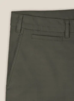 Italian Ivy Green Cotton Stretch Shorts -Studiosuits Shop italianivygreencottonstretchshortslk 3