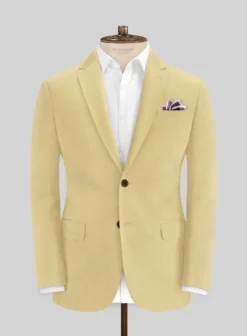Italian Latte Beige Cotton Stretch Jacket