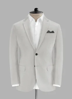 Italian Light Gray Cotton Suit -Studiosuits Shop italianlightgraycottonsuitlk 2