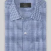 Italian Lombardo Azure Blue Checks Shirt