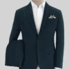 Italian Marine Blue Cotton Stretch Suit