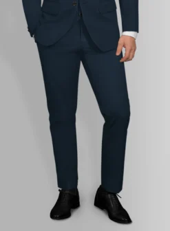 Italian Marine Blue Cotton Stretch Suit -Studiosuits Shop italianmarinebluecottonstretchsuitlk 3