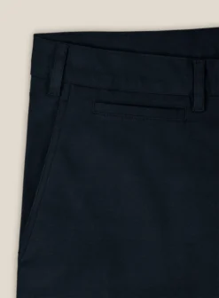 Italian Midnight Blue Cotton Stretch Shorts -Studiosuits Shop italianmidnightbluecottonstretchshortslk 3